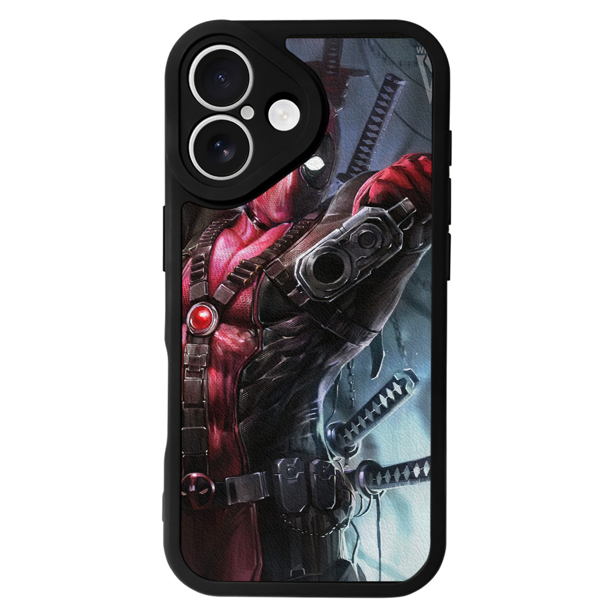 （画像用） Deadpool デッドプール 【iPhone 16シリーズ対応】シリコンスマホケース（レザー調） 材質：シリコン